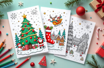 Child coloring detailed holiday ornaments on printable Christmas Coloring Pages