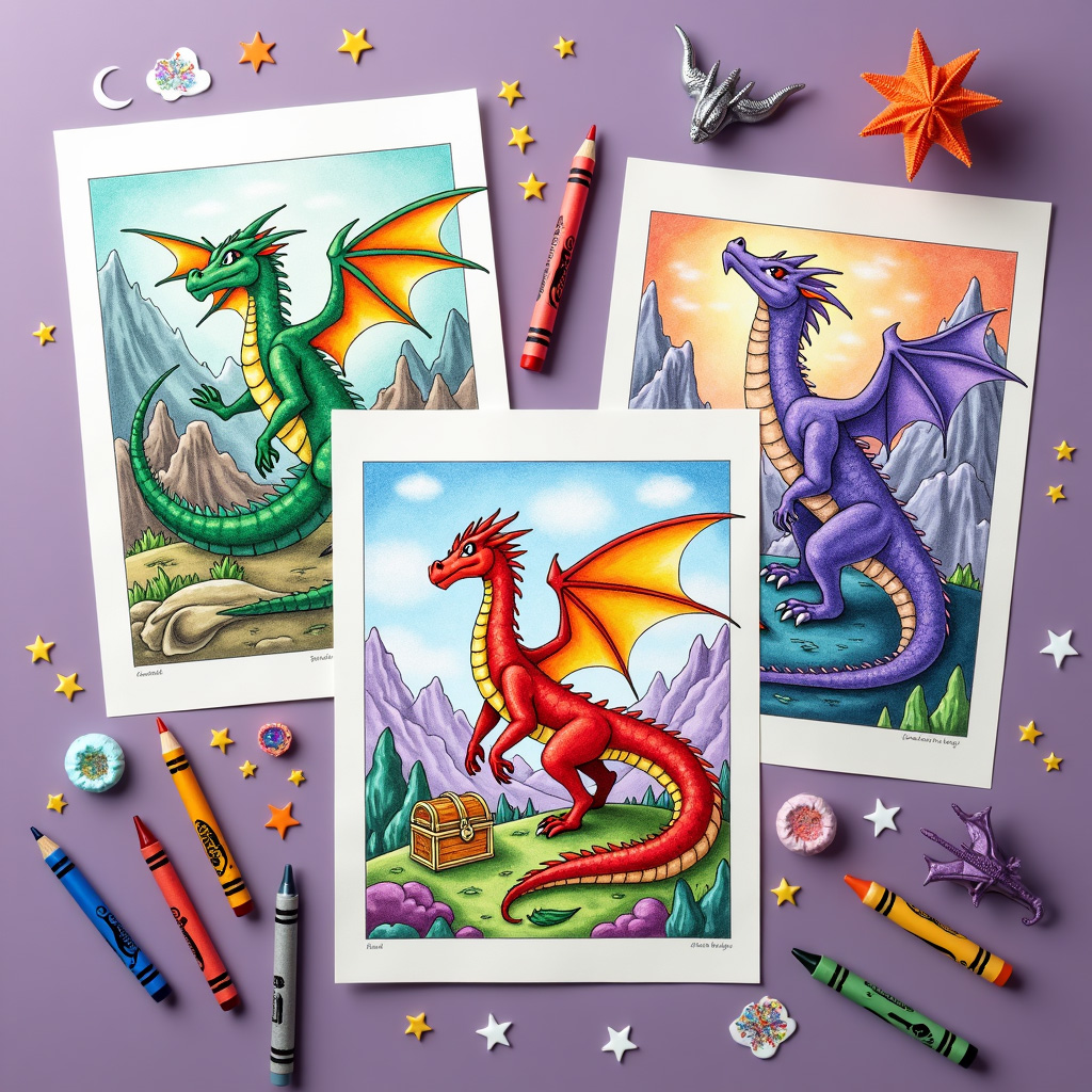 Dragon coloring sheet with cultural motifs and hidden pattern games