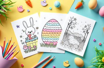 Child detailing intricate egg patterns on printable Easter Coloring Pages