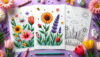 Child coloring detailed petal patterns while learning botany with printable Flower Coloring Pages