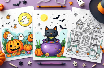 Child detailing spiderweb patterns on printable Halloween Coloring Pages