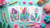Child creating ocean gradients on mermaid tail with printable Mermaid Coloring Pages