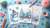 Child coloring symmetrical snowflake patterns while learning meteorology with Winter Coloring Pages