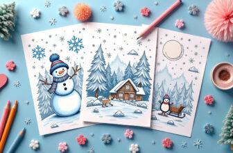 Child coloring symmetrical snowflake patterns while learning meteorology with Winter Coloring Pages
