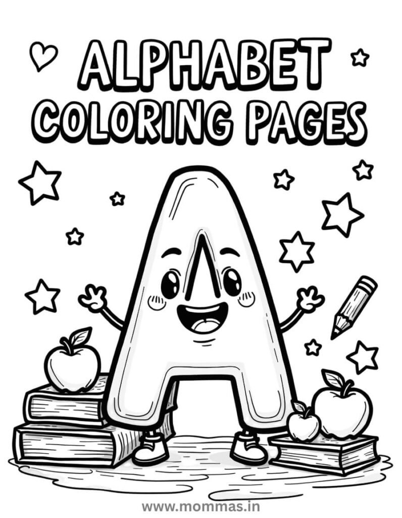 alphabet coloring pages printable