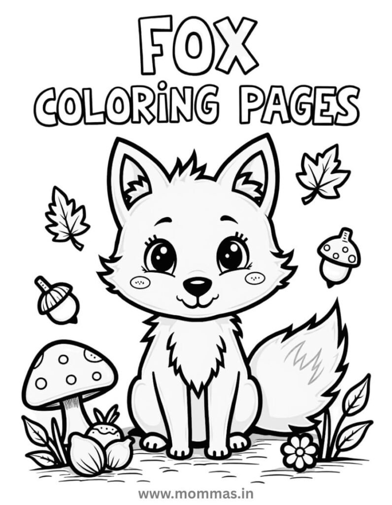 fox coloring pages printable