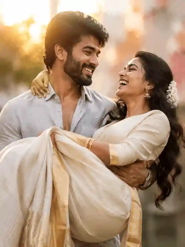 Candid laughing South Indian romantic couple AI prompt