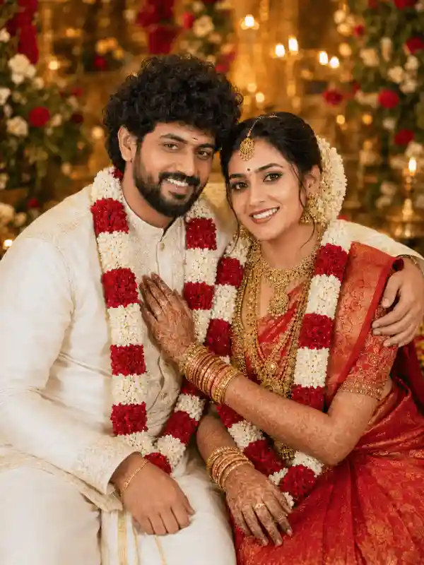 gemini couple image prompt wedding pose smile 7.webp Gemini couple image prompt smiling wedding couple pose