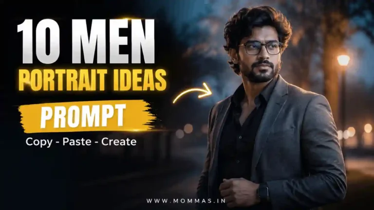 10 men portrait ideas banner created using gemini prompt for men