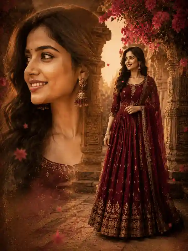 Stunning girl AI portrait in luxury cinematic style created using girls ai prompts