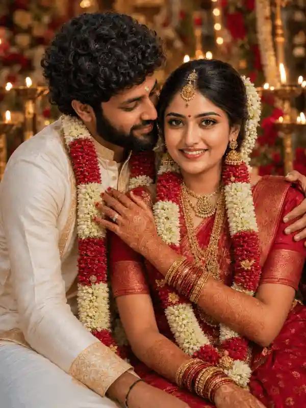 indian wedding couple prompts walk together outdoor 7.webp Indian wedding couple prompts outdoor walking romantic couple