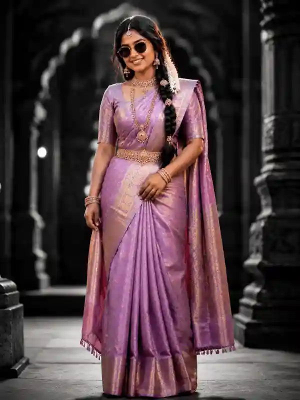 prompt for gemini ai girlfriend lavender saree heritage portrait 2.webp Girl in lavender saree standing in heritage location created using prompt for gemini ai girlfriend