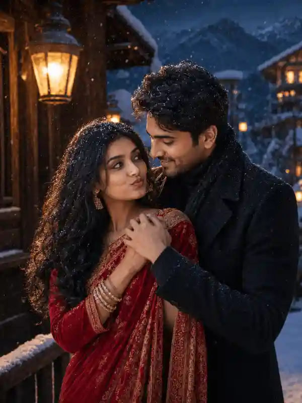 romantic couple ai prompt copy paste balcony gaze 10.webp Romantic couple ai prompt copy and paste intimate balcony gaze snow