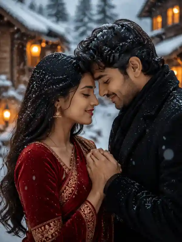 romantic couple ai prompt copy paste forehead touch snow 4.webp Romantic couple ai prompt copy and paste forehead touch snowy romance