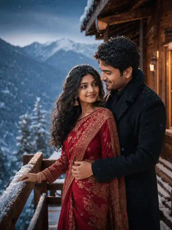romantic couple ai prompt copy paste snow night kiss 8.webp Romantic couple ai prompt copy and paste snowy night kiss moment