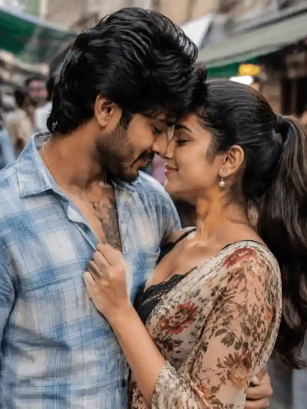 soft smile close up couple prompt.webp Close-up romantic South Asian couple with soft smiles in market street