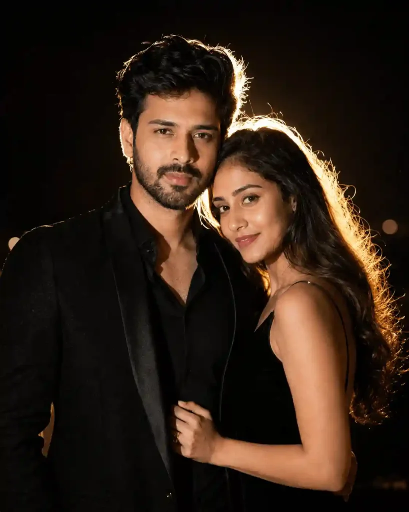 stylish indian couple flash gemini prompt.webp stylish Indian couple flash portrait using Gemini AI prompt