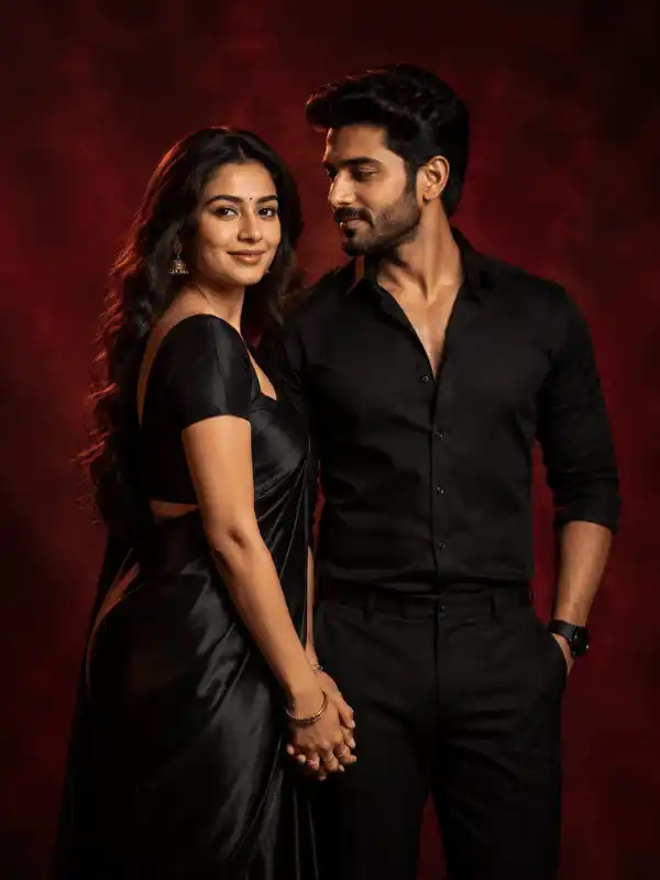 trending couple prompt chatgpt hand holding.webp Trending couple prompt ChatGPT with an Indian couple holding hands in black outfits