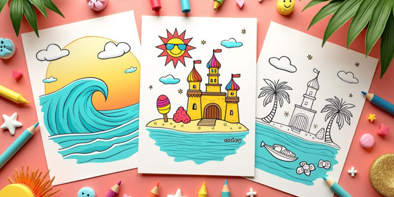 Summer Coloring Pages for Kids | Free PDFs Printables